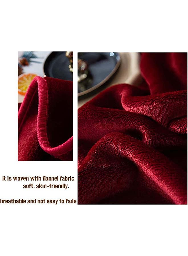 Fabienne Premium Quality Long Lasting Super Soft Easy Care Foldable Light Weight Washable Fluffier King Size Bed Blanket Microfiber Maroon 200x220cm  - Image 4