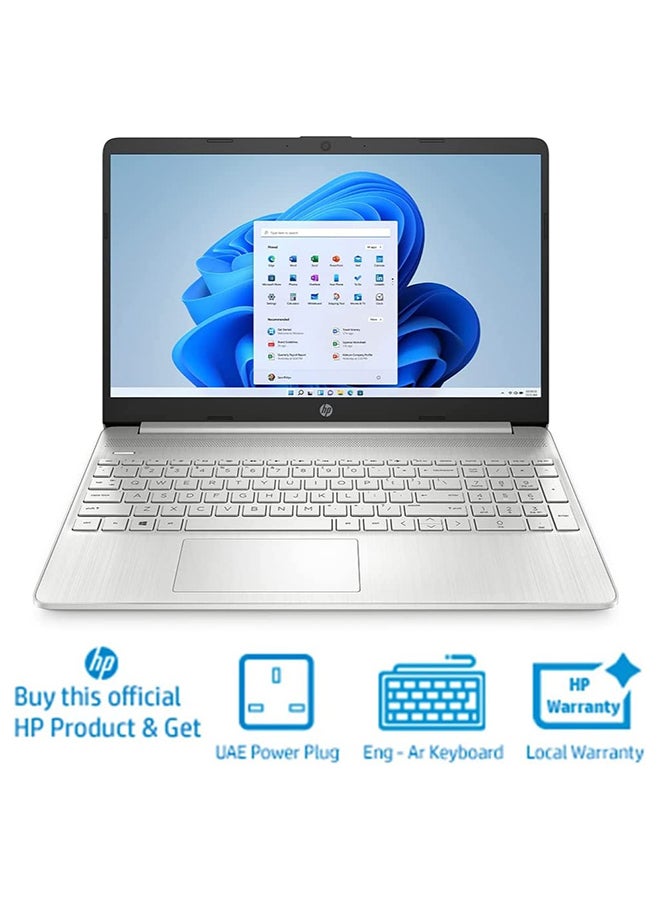 HP 15s-eq2001ne (Upgraded Version) Laptop With 15.6-Inch FHD Display, AMD Ryzen 5 Processor/8GB RAM/512GB SSD/AMD Radeon Graphics/Windows 10 English Silver  - Image 3