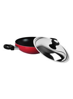 Prestige Kadai With Stainless Steel Lid Red 24cm  - Image 2
