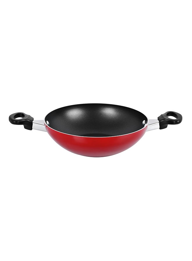 Flat Bottom Kadai Red 26cm - v1663575902/N11060299A_3