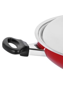 Prestige Flat Bottom Kadai Red 26cm  - Image 4