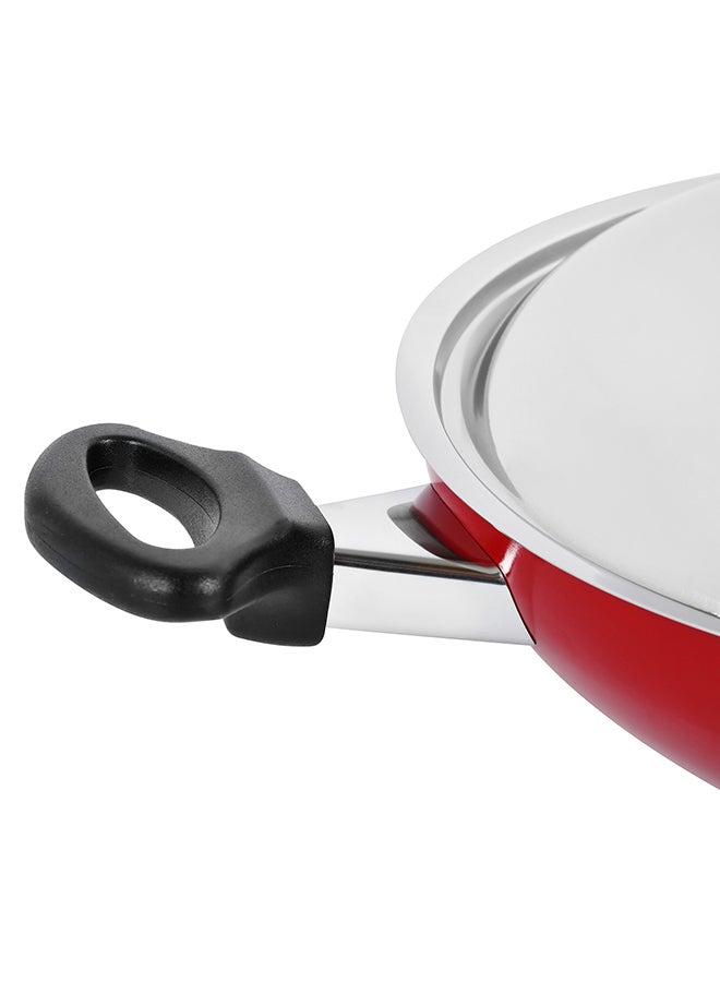 Prestige - Flat Bottom Kadai Red 26cm - Image 1