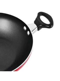 Prestige Flat Bottom Kadai Red 26cm  - Image 5