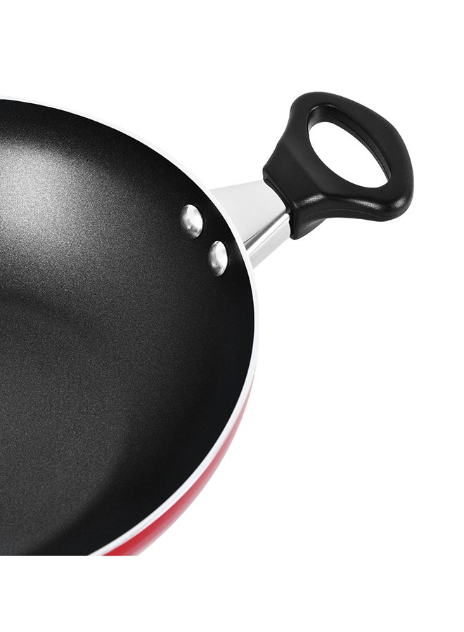 Prestige - Flat Bottom Kadai Red 26cm - Image 1