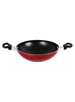 Prestige Flat Bottom Kadai Red 28cm  - Image 3