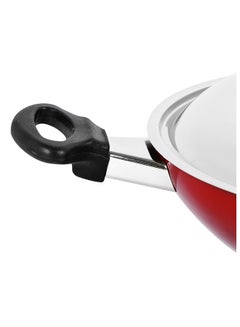 Prestige Flat Bottom Kadai Red 28cm  - Image 4