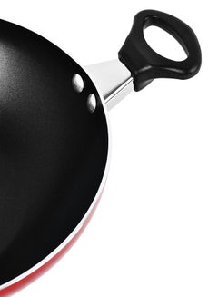 Prestige Flat Bottom Kadai Red 28cm  - Image 5