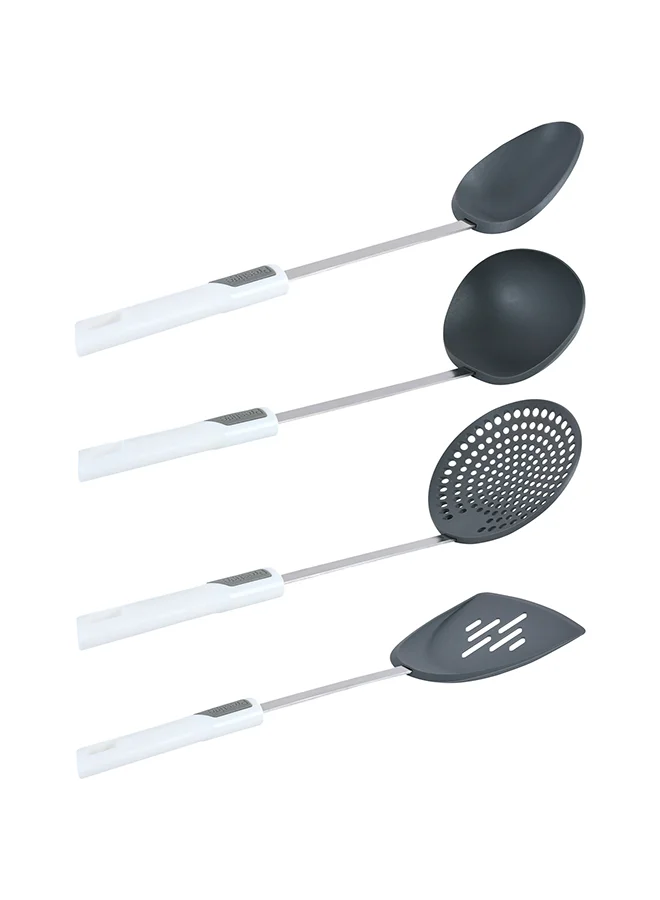 Prestige 12-Piece Classique Non-Stick Coating Durable Material Stylish and Elegant Design Multipurpose Cookware Set Includes Casserole With Glass Lid 20 cm, Casserole With Glass Lid 24 cm, Casserole With Glass Lid 28 cm, Wok28 cm, Skillet28 cm, Soup Ladle, Skimmer, Solid Spoon, High Backturner Red