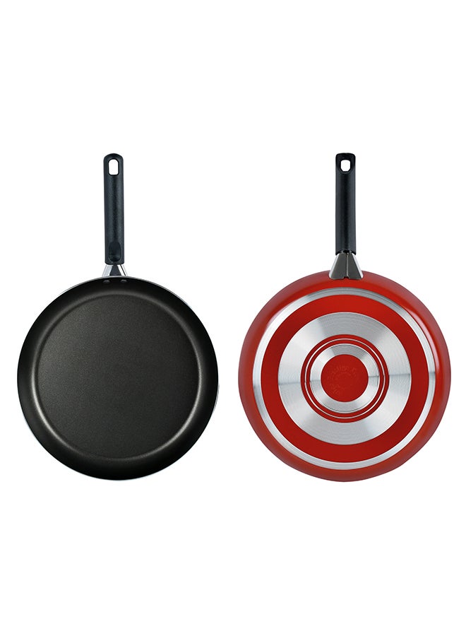 Prestige - 12-Piece Classique Non-Stick Coating Durable Material Stylish and Elegant Design Multipurpose Cookware Set Includes Casserole With Glass Lid 20 cm, Casserole With Glass Lid 24 cm, Casserole With Glass Lid 28 cm, Wok28 cm, Skillet28 cm, Soup Ladle, Skimmer, Solid Spoon, High Backturner Red - Image 1
