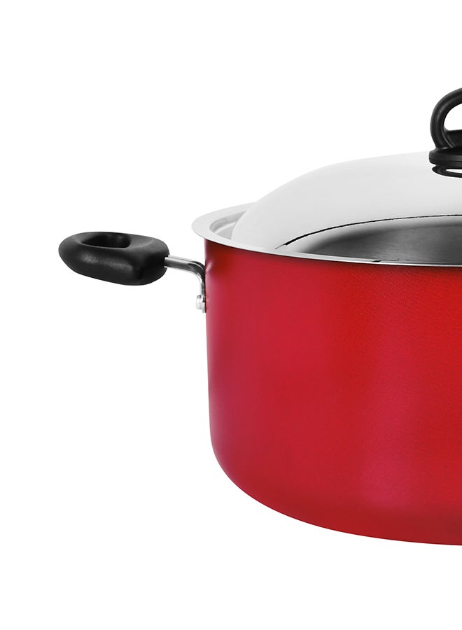 22-Piece Complete Kitchen Cookware Set Red ‎33.6 x 61.4 x 36.2cm