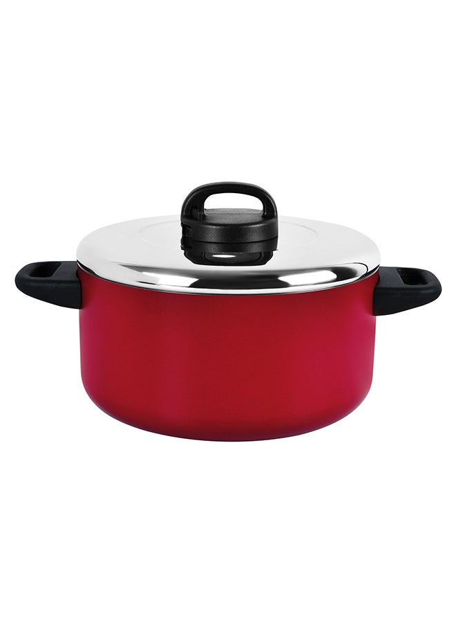 Prestige 3-Piece Classicique Set Cassarole + Frypan Red 24+26cm  - Image 2
