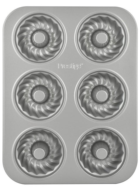 Bakemaster 2 Non-Stick Mini Fluted Mold Pan Grey 35.1 x 26.7 x 3.5cm