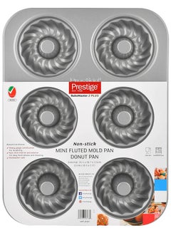 Prestige Bakemaster 2 Non-Stick Mini Fluted Mold Pan Grey 35.1 x 26.7 x 3.5cm  - Image 2