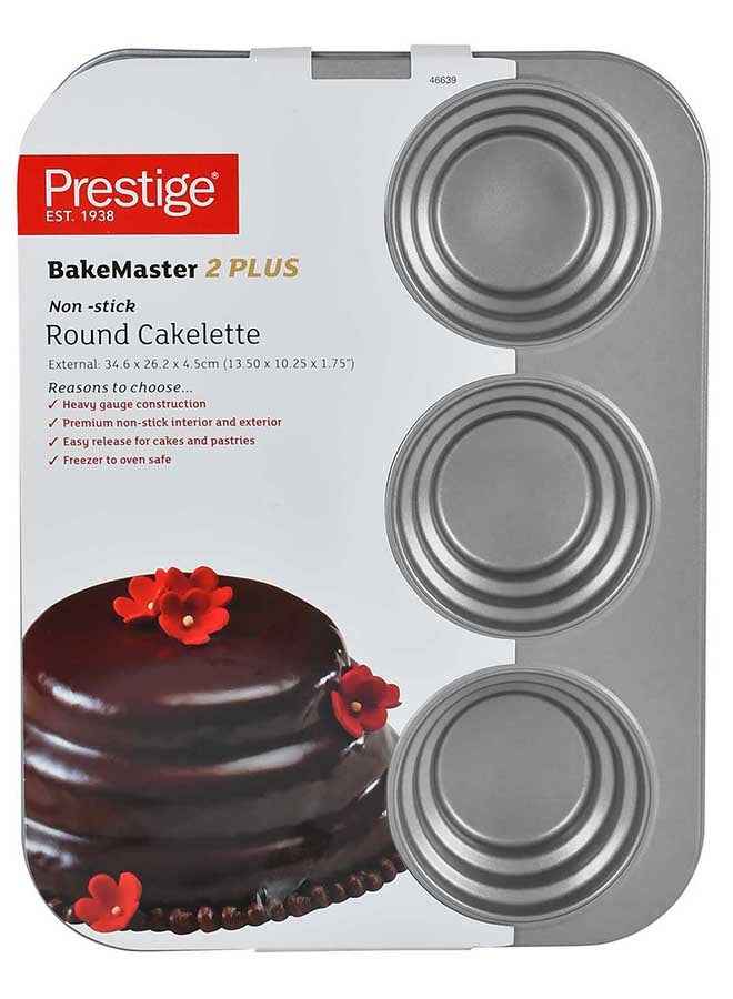 Prestige Bakemaster 2 Circle Cakelette Pan Chrome 0.6cm  - Image 1