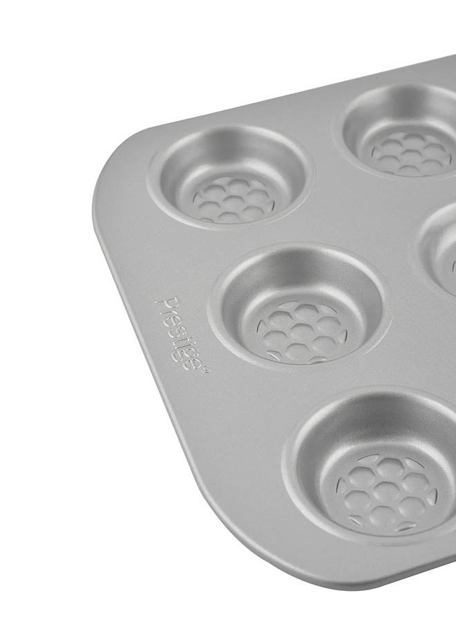 Prestige - 12-Cup Bun Tin Metal Chrome 38x25.7x1.7cm - Image 1