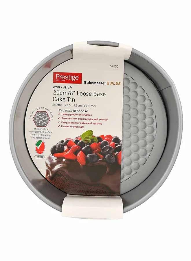 Prestige Loose Base Cake Tin Silver 8inch