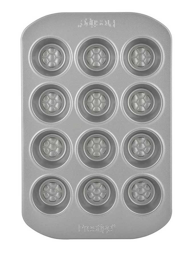 Prestige 12-Cup Mini Muffin Tin Chrome 29.9x20x2.2cm  - Image 1