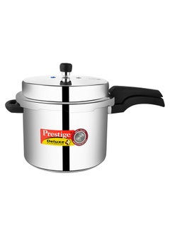 Prestige Aluminum Deluxe Plus Gas And Induction Compatible Pressure Cooker With Lid Silver 10Liters  - Image 2