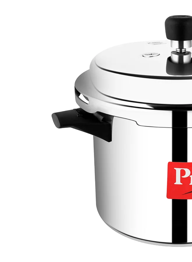 Prestige Popular Aluminium Pressure Cooker with Thick Alpha Base and Sturdy Handles Silver 5Liters
