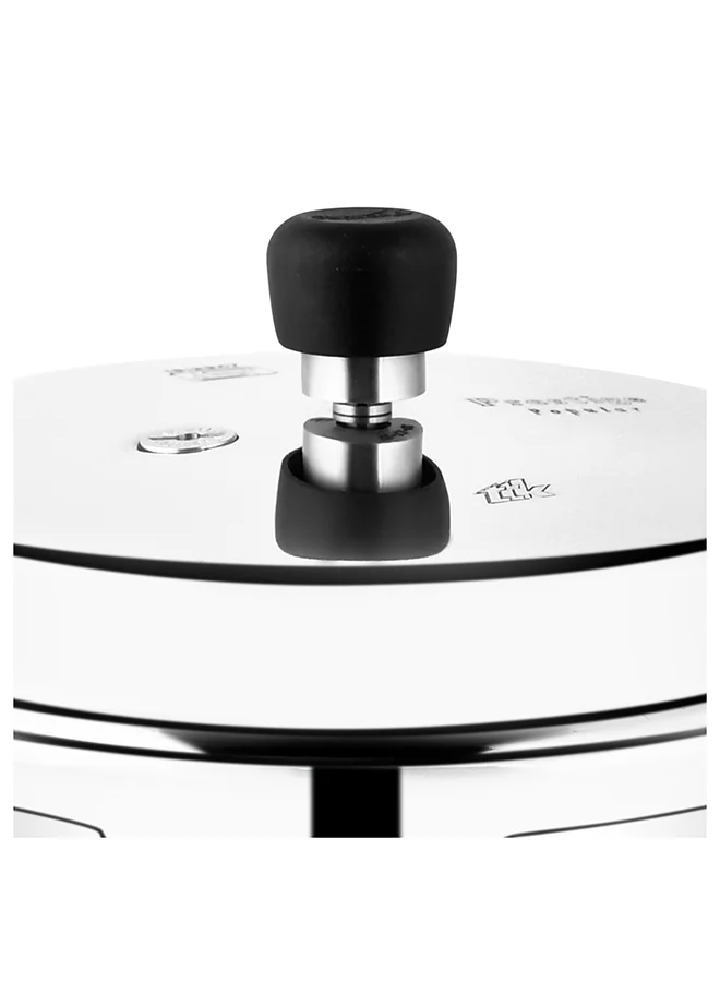 Prestige Popular Aluminium Pressure Cooker with Thick Alpha Base and Sturdy Handles Silver 5Liters