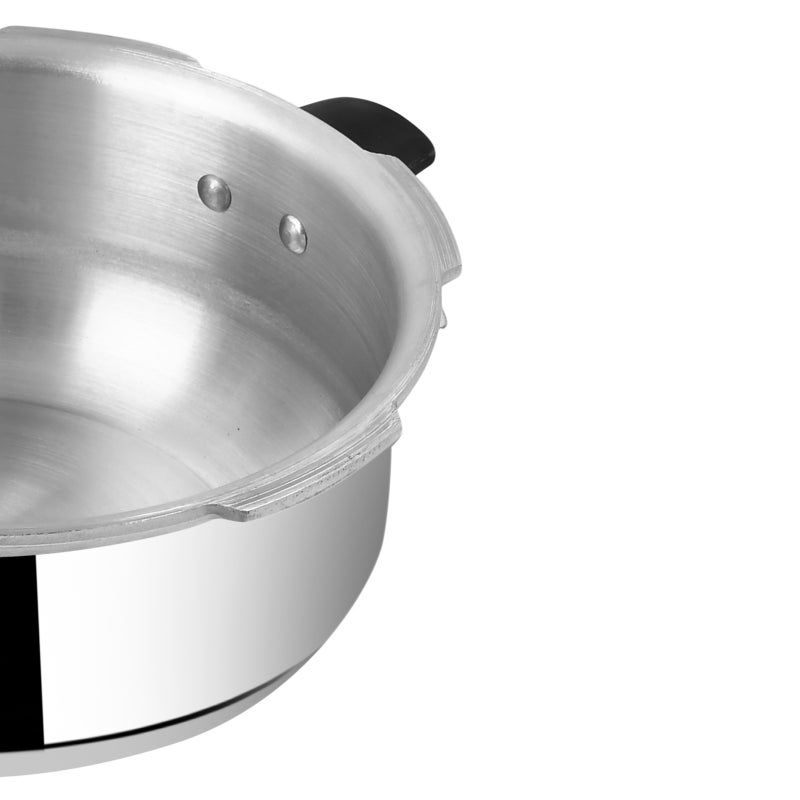 2 Pieces Aluminium Pressure Cooker Set |  Pressure Cooker With Lid and 5.5 Liters, 2.5 Liters  Pressure Pan without Lid