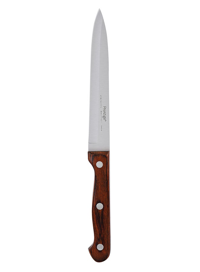 Prestige - Utility Knife Silver/Brown 12.5cm - Image 1