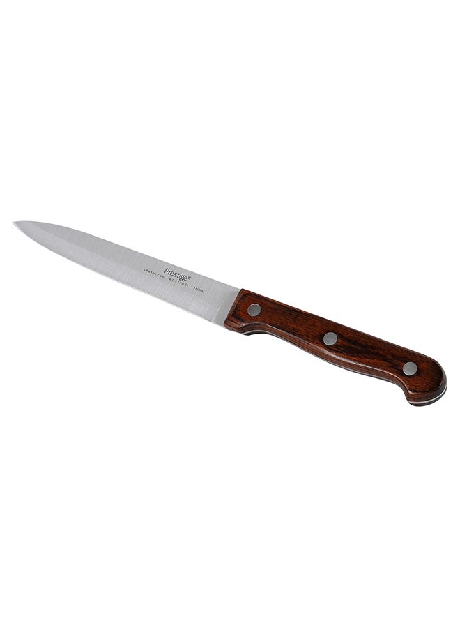 Prestige - Utility Knife Silver/Brown 12.5cm - Image 1
