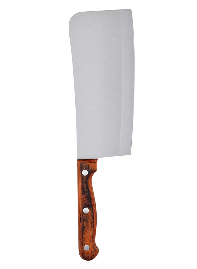 Chopper Knife Silver/Brown 18cm 