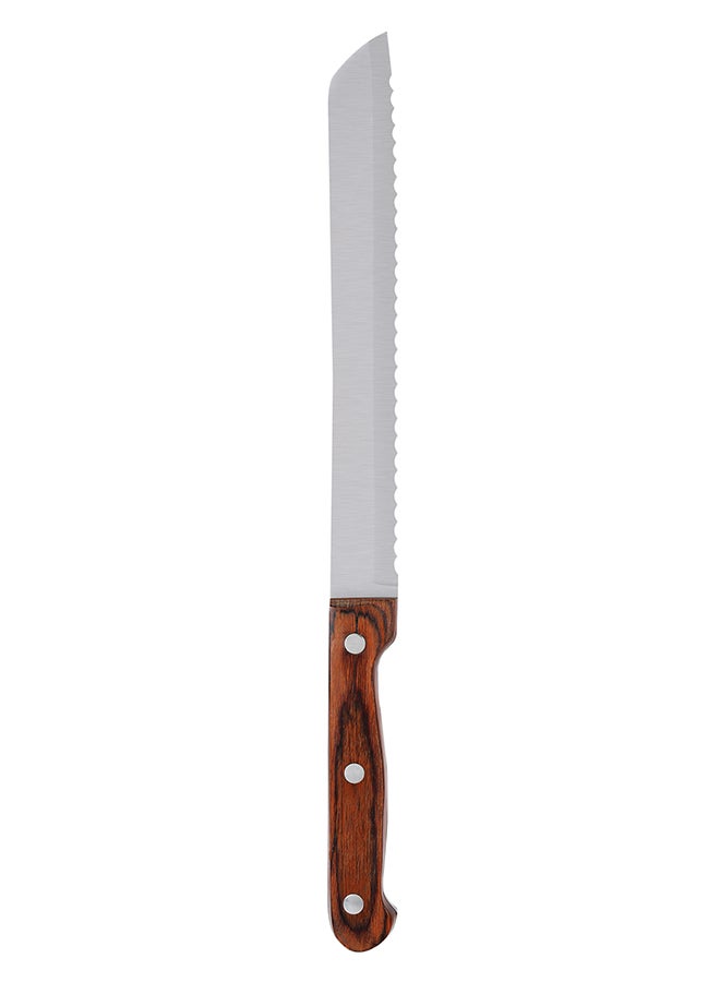 Prestige Bread Knife Silver/Brown 20cm  - Image 4