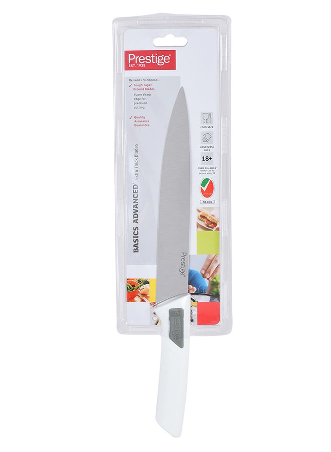 Prestige Plastic Basic Advanced 20Cm/8In Slicer Knife, Pr46106, White Silver 8inch  - Image 1
