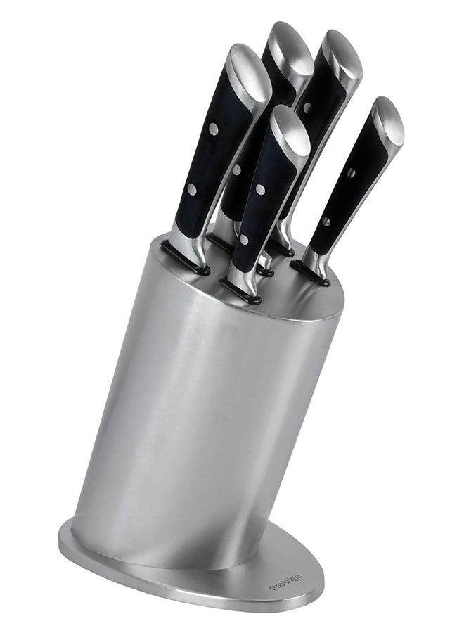 Prestige 5-Piece Knife Block Set Silver/Black 20 Cm, 20 Cm, 20 Cm, 13 Cm, 9cm  - Image 4