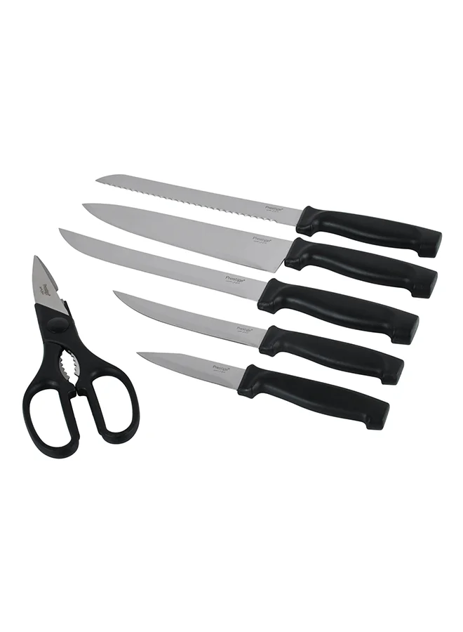 Prestige 7-Piece Knife Block Set PR50919 Black/Brown/Silver