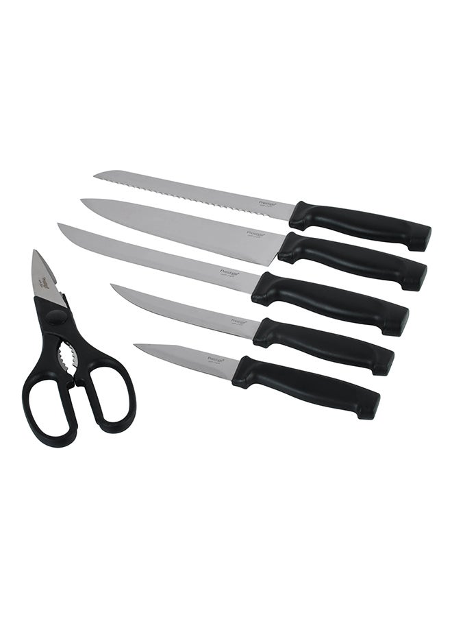 Prestige - 7-Piece Knife Block Set PR50919 Black/Brown/Silver - Image 1