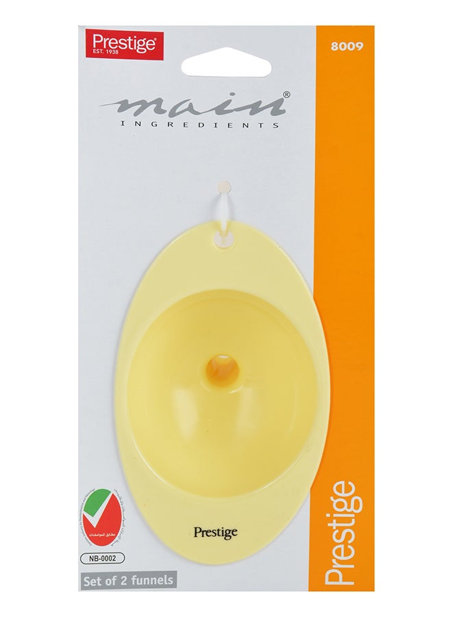 Prestige - 2-Piece Funnel Set Yellow 6.4x21.4x10.8cm - Image 1