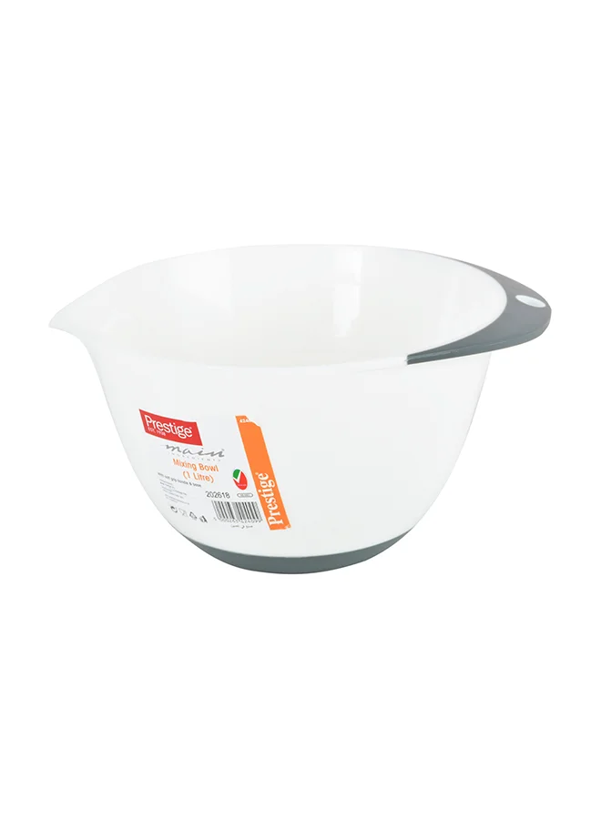 Prestige Mixing Bowl With TPR Base White 1Liters