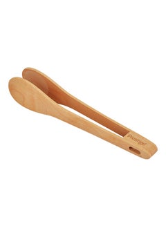 Prestige Wooden Tongs Beige 13.4x2.7x1.7cm  - Image 1