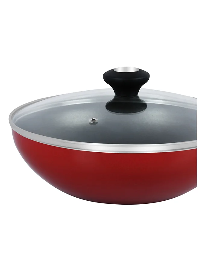 Prestige Classique Wok Glass Lid Red 26cm