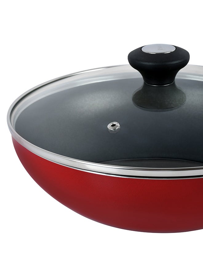 Classique Covered Wok Glass Lid Red 30cm - v1663576066/N11060965A_5