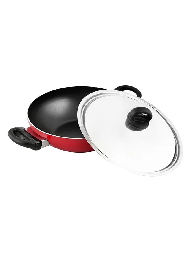 Prestige Classic. Flat Bottom Kadai Red 26cm