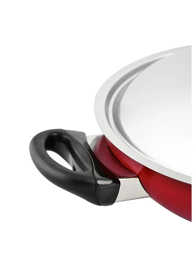 Prestige Classic. Flat Bottom Kadai Red 26cm