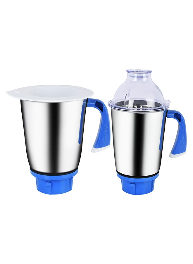Preethi - Blue Leaf Platinum Mixer Grinder 750.0 W | Multifunctional Grinder with Stainless Steel Jars & Blades 750 W MG-139/09 White/Blue/Clear - Image 1