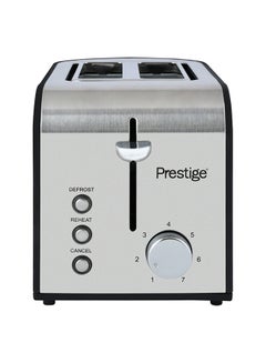 Prestige Stainless Steel Toaster 4 Slice | Extra Wide Slots for Toasting Bagels, Breads, Waffles & More 800 W PR54905 Silver/Black  - Image 1