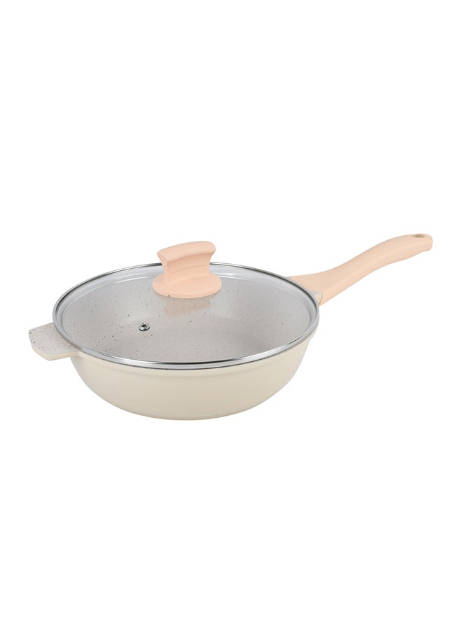 Winsor 9-Piece Cast Aluminum Granite Non-Stick Cookware Set Beige/Clear/Black  - Image 3