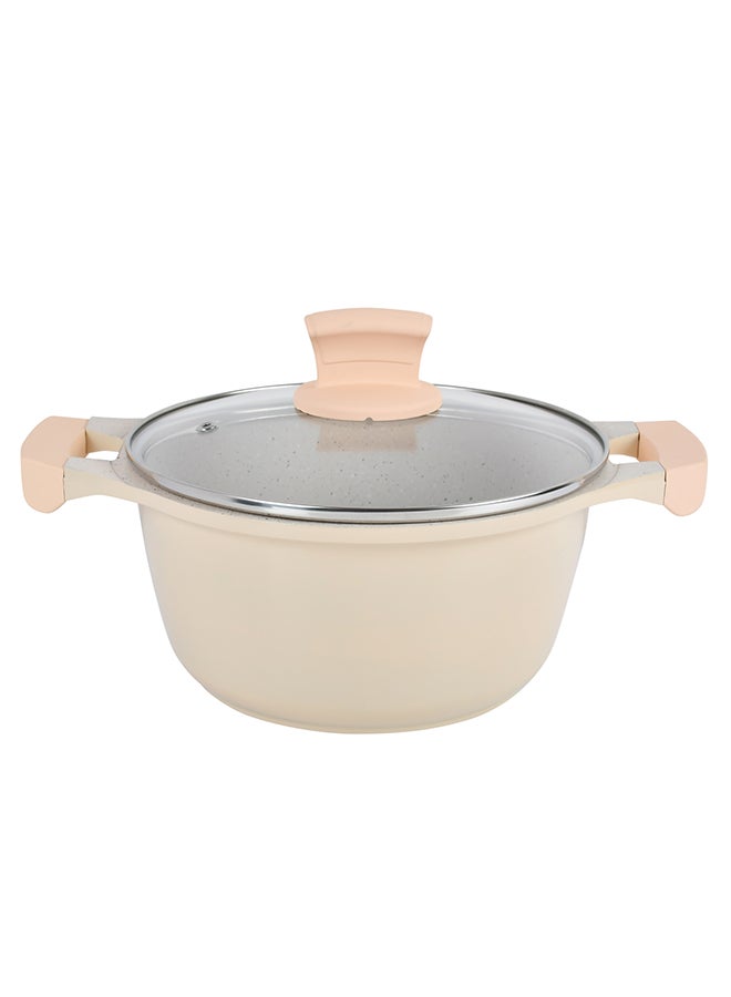 Winsor 9-Piece Cast Aluminum Granite Non-Stick Cookware Set Beige/Clear/Black  - Image 4