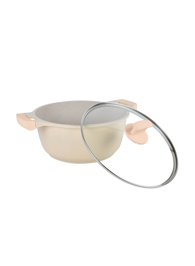 Winsor 9-Piece Cast Aluminum Granite Non-Stick Cookware Set Beige/Clear/Black  - Image 5
