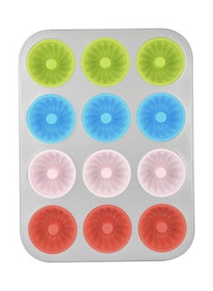 Prestige 12-Cup Fluted Muffin Pan Bundt Set Red/Green/Yellow  - Image 4