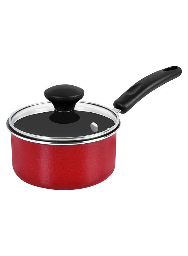 Prestige 12-Piece Aluminium Non Stick Interior Durable & Light Weight Cookware Set Includes 14cm Saucepan With Lid, 18cm Sauce Pot With Lid, 24cm Dutch Oven With Lid, 20cm Fry Pan, 24cm Fry Pan, 4Pieces Kitchen Tools Red  - Image 5