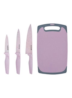 Winsor Cutting Board With Knife Set Pink/Grey 5.5inch  - Image 1