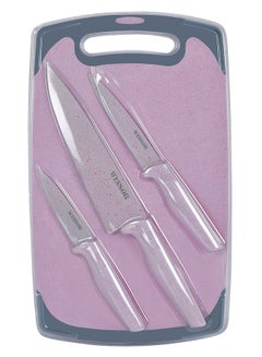 Winsor Cutting Board With Knife Set Pink/Grey 5.5inch  - Image 2