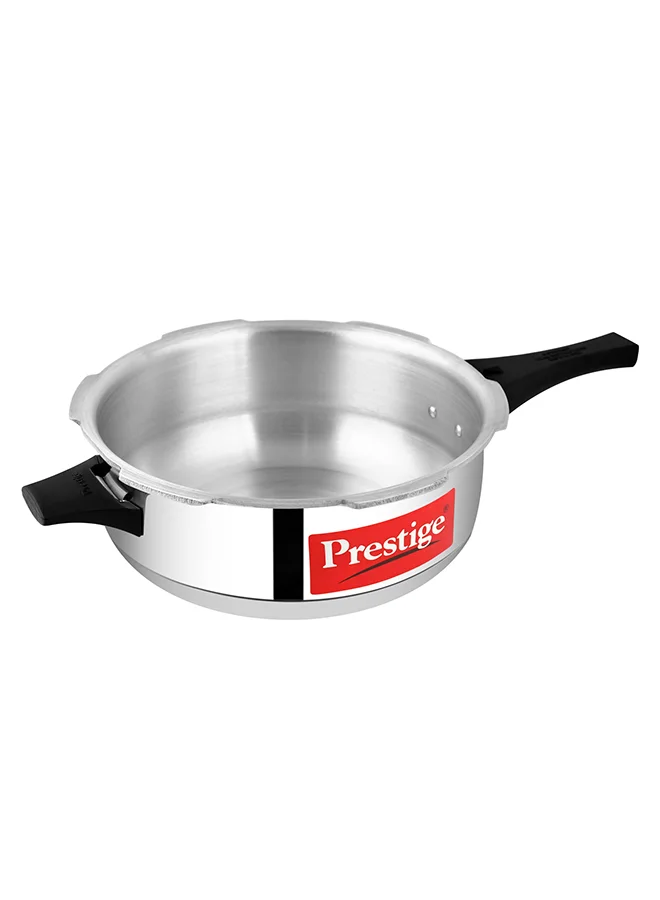 Prestige Popular Pressure Cooker with Lid 7.5 Ltr and Pressure Pan without Lid 3.5 Ltr | Aluminium Cooker|Heat Resistant Side Handles